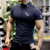 Áo Thun Gym Nam Cổ Trụ Ngắn Tay Form Ôm Body, Vải Thun Lạnh Co Dãn, Thể Thao, Giá Ưu Đãi 199k 3