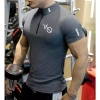 Áo Thun Gym Nam Cổ Trụ Ngắn Tay Form Ôm Body, Vải Thun Lạnh Co Dãn, Thể Thao, Giá Ưu Đãi 199k 5