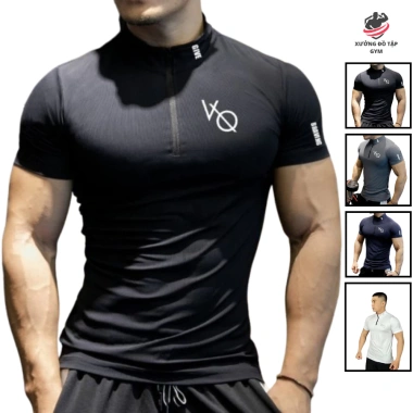 Áo Thun Gym Nam Cổ Trụ Ngắn Tay Form Ôm Body, Vải Thun Lạnh Co Dãn, Thể Thao, Giá Ưu Đãi 199k 9 Áo Thun Gym Nam Cổ Trụ Ngắn Tay Form Ôm Body, Vải Thun Lạnh Co Dãn, Thể Thao, Giá Ưu Đãi 199k 9