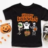 Áo thun Halloween cho trẻ em, nữ cổ ngắn, nam cổ tròn - Giảm giá 23% chỉ 143.332₫ 2