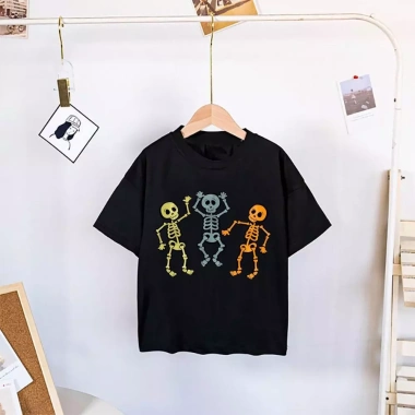 Áo thun Halloween cho trẻ em, nữ cổ ngắn, nam cổ tròn - Giảm giá 23% chỉ 143.332₫