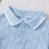 Áo thun Hàn Quốc bé trai mùa hè mỏng 2 bộ, nút tay ngắn + quần short polyester Giá ưu đãi 403.303 VND 5