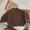 Áo thun Hàn Quốc trẻ em dày cotton màu trơn, áo len mùa xuân - thu - đông, phiên bản bé trai bé gái, giảm giá 209,370 VND 3