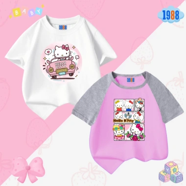 Áo thun Hello Kitty bé gái cotton 4 chiều thấm mồ hôi size 15‑40kg, chỉ 90.000 VND 4 Áo thun Hello Kitty bé gái cotton 4 chiều thấm mồ hôi size 15‑40kg, chỉ 90.000 VND 4
