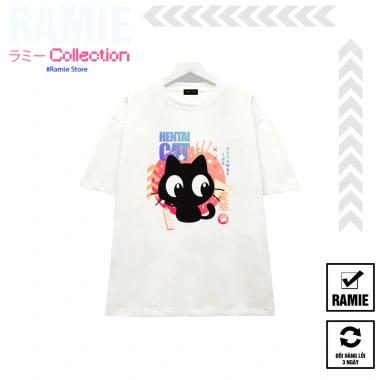 Áo Thun Hentai Cat Đen - Kẹo Ngọt Cracked Band, Giá 99.000₫ (giảm từ 127.710₫)