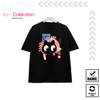 Áo Thun Hentai Cat Đen - Kẹo Ngọt Cracked Band, Giá 99.000₫ (giảm từ 127.710₫)