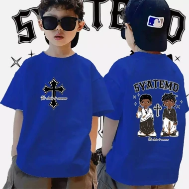 Áo thun HipHop trẻ em in bông ngoại cỡ, 8 màu, ngắn tay - OOTD đường phố Mỹ 10 Áo thun HipHop trẻ em in bông ngoại cỡ, 8 màu, ngắn tay - OOTD đường phố Mỹ 10
