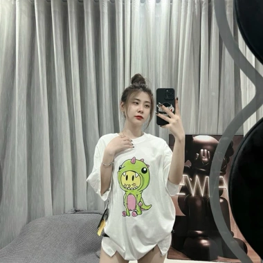 Áo thun họa hình khủng long đa màu, chất liệu mềm, giảm giá 18% - Chỉ 89.700₫