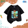 Áo thun hottrend Zootopia 2 cho bé trai, bé gái - màu đen, cam, cổ tròn, cotton co giãn 4 chiều, giá 90k 3