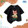 Áo thun hottrend Zootopia 2 cho bé trai, bé gái - màu đen, cam, cổ tròn, cotton co giãn 4 chiều, giá 90k 4