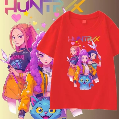 Áo Thun Huntrix Crewneck Bé Gái 2-12 tuổi - 8 màu, các size, họa tiết Người Săn Quỷ KPOP 5 Áo Thun Huntrix Crewneck Bé Gái 2-12 tuổi - 8 màu, các size, họa tiết Người Săn Quỷ KPOP 5