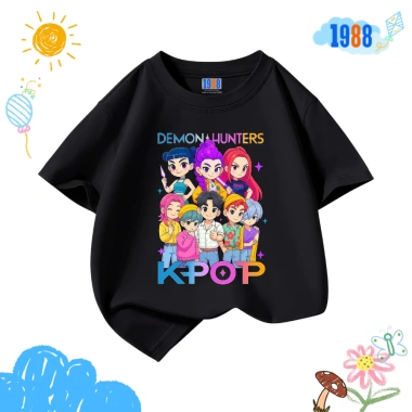 Áo thun Huntrix KPop Demon Hunters cực đáng yêu cho bé gái, nhiều màu, size 15-38kg, mã Hun01 3
