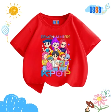 Áo thun Huntrix KPop Demon Hunters cực đáng yêu cho bé gái, nhiều màu, size 15-38kg, mã Hun01 9