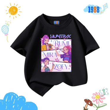 Áo thun Huntrix KPop Demon Hunters cực đáng yêu cho bé gái, nhiều màu, size 15-38kg, mã Hun01 10