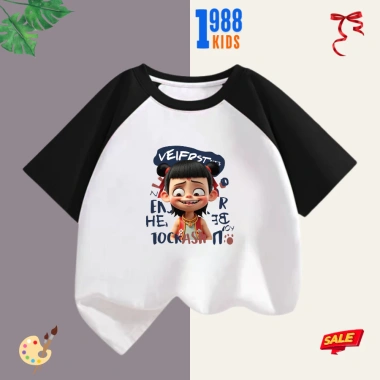 Áo thun in hình Natra đáng yêu cho bé trai, bé gái, cotton thoáng mát, mã 04, giảm còn 90k