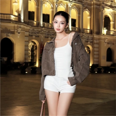 Áo thun Kaylin 2 dây thêu basic, thun co giãn cá tính - Sale 137k BST 11/2.025