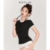Áo thun KAYLIN Basic dáng ôm sọc co giãn cotton - BST Hè 2.025, giảm giá 270k 7