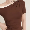 Áo thun KAYLIN form ôm cổ lệch thun co giãn cá tính BST Hè 2.025 - Giá 330k 6