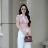 Áo thun KAYLIN Polo form ôm sọc co giãn công sở thanh lịch - 290k 8