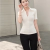 Áo thun KAYLIN Polo zip khóa, chiết eo, cotton co giãn, BST Tháng 3 A143T3 385k 4