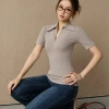 Áo thun KAYLIN Polo zip khóa, chiết eo, cotton co giãn, BST Tháng 3 A143T3 385k 6