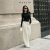 Áo thun KAYLIN tay dài basic, vải thun cotton co giãn, phong cách tối giản BST 11/2.025, 326.000₫ 5