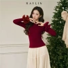 Áo thun KAYLIN tay dài phối hoa, ôm form, vải thun mây co giãn, thanh lịch BST 11/2.025 422.000₫