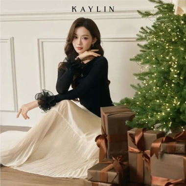 Áo thun KAYLIN tay dài phối hoa, ôm form, vải thun mây co giãn, thanh lịch BST 11/2.025 422.000₫
