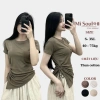 Áo Thun Khoét Bên Eo Vạt Nhọn Cotton MiSoul BigSize - Rút Eo Dây, Giá Ưu Đãi 89.000₫