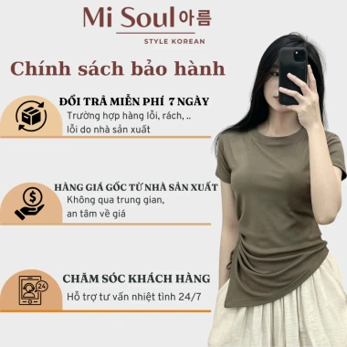 Áo Thun Khoét Bên Eo Vạt Nhọn Cotton MiSoul BigSize - Rút Eo Dây, Giá Ưu Đãi 89.000₫ 9
