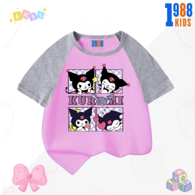 Áo thun Kuromi và Melody cute bé gái - cotton mát, giảm giá 90k (giá gốc 110.7k)