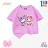 Áo thun Kuromi và Mylody cho bé gái - Cotton co giãn 4 chiều, hồng trắng 90k 6