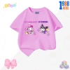 Áo thun Kuromi và Mylody cho bé gái - Cotton co giãn 4 chiều, hồng trắng 90k 7