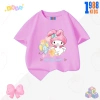 Áo thun Kuromi và Mylody cho bé gái - Cotton co giãn 4 chiều, hồng trắng 90k 9