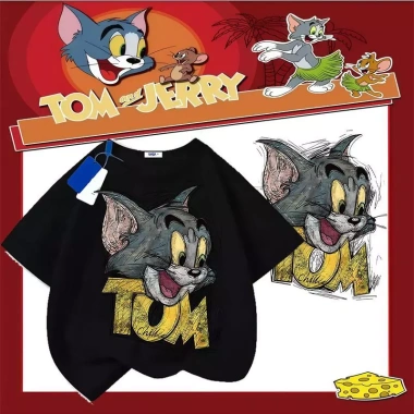Áo thun mát dễ phối ngắn tay họa tiết mèo cotton 90-150cm cho bé 3-14 tuổi - Giá ưu đãi 100.333₫ 5