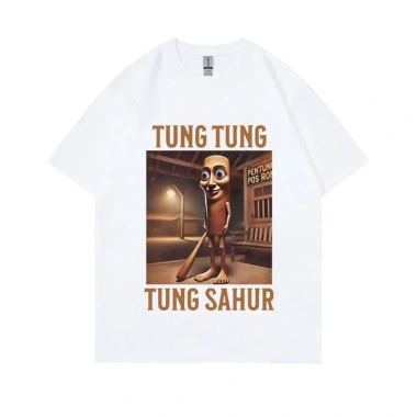 Áo thun meme Brainrot tung tung tung Sahur nam - Gậy bóng chày hài hước giảm 20% 3