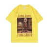 Áo thun meme Brainrot tung tung tung Sahur nam - Gậy bóng chày hài hước giảm 20% 5