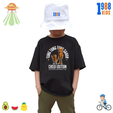 Áo Thun Memes Brainrot Tralalero Tung Tung Sahur - Đen Cotton 4 chiều, Giá 90k giảm 10k