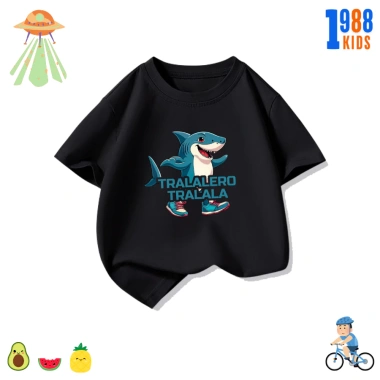 Áo Thun Memes Brainrot Tralalero Tung Tung Sahur - Đen Cotton 4 chiều, Giá 90k giảm 10k