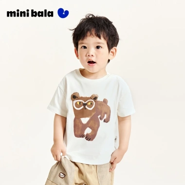 Áo thun minibala bé trai bé gái 2.025 mùa hè cotton nguyên chất tay ngắn 344.520 VND 2