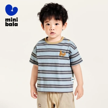 Áo thun minibala bé trai bé gái 2.025 mùa hè cotton nguyên chất tay ngắn 344.520 VND 6