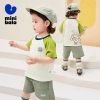 Áo thun Minibala cotton nguyên chất unisex trẻ em bền màu, khóa áo tay ngắn dễ thương mùa hè - Giá 295.920 VND 4
