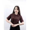 Áo thun Misa cổ trụ nam nữ nâu đậm, vải cá sấu poly Thái, cao cấp - 89.000₫ 3