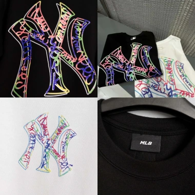 Áo thun MLB NY street logo ép nhiệt overform unisex chính hãng giá 564.400 VND 2
