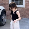 Áo thun mỏng bé gái mùa hè cổ V sling ngọt ngào, không tay, phong cách Hàn Quốc - Giá chỉ 193.166₫ 4
