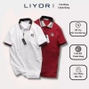 Áo Thun Nam Cổ Liyor Polo Hình In Phối Màu Trẻ Trung, Thun Lạnh Thoáng Mát