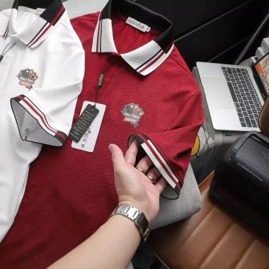 Áo Thun Nam Cổ Liyor Polo Hình In Phối Màu Trẻ Trung, Thun Lạnh Thoáng Mát