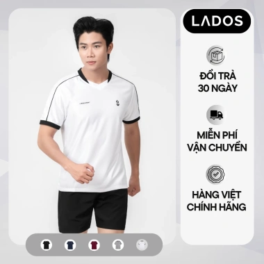 Áo Thun Nam Cổ Tim LADOS-19.242 Thun Dệt Kim Thoáng Mát, Thấm Hút Tốt, Kiểu Jersey Thể Thao, Giá 144.000 VND