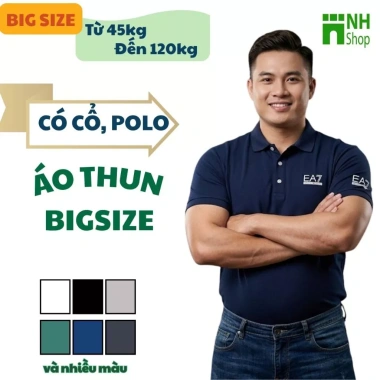 Áo thun nam cổ tròn BIG SIZE 45-120kg, giảm giá 21% chỉ 109.500₫ - NH Shop
