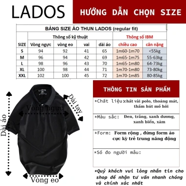 Áo thun nam cổ trơn cao cấp LADOS-9.084 vải poli siêu mát, thấm mồ hôi, form đẹp, giảm 20%